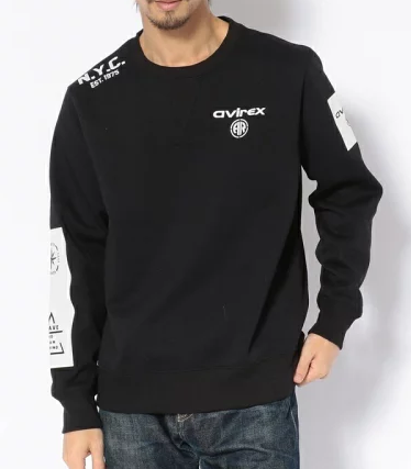 AVIREX クルーネックライトスウェット