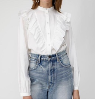 SHOULDER RUFFLE ブラウス(MOUSSY)