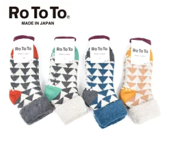【 RoToTo】 COMFY ROOM SOCKS ”SANKAKU”