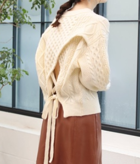 ケーブルデザインニットプルオーバー(SNIDEL)