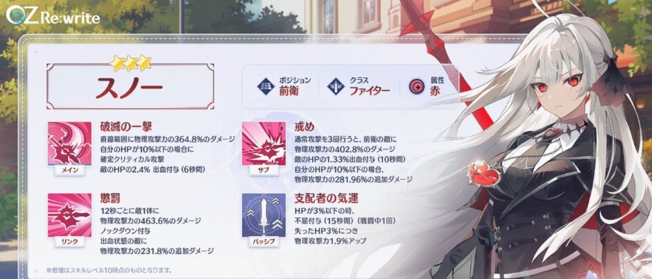 オズリライト スノー